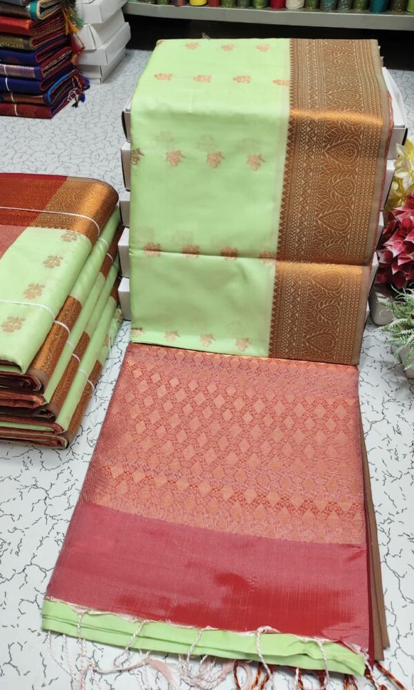 Kanchipuram Half and half Soft Silk Sarees