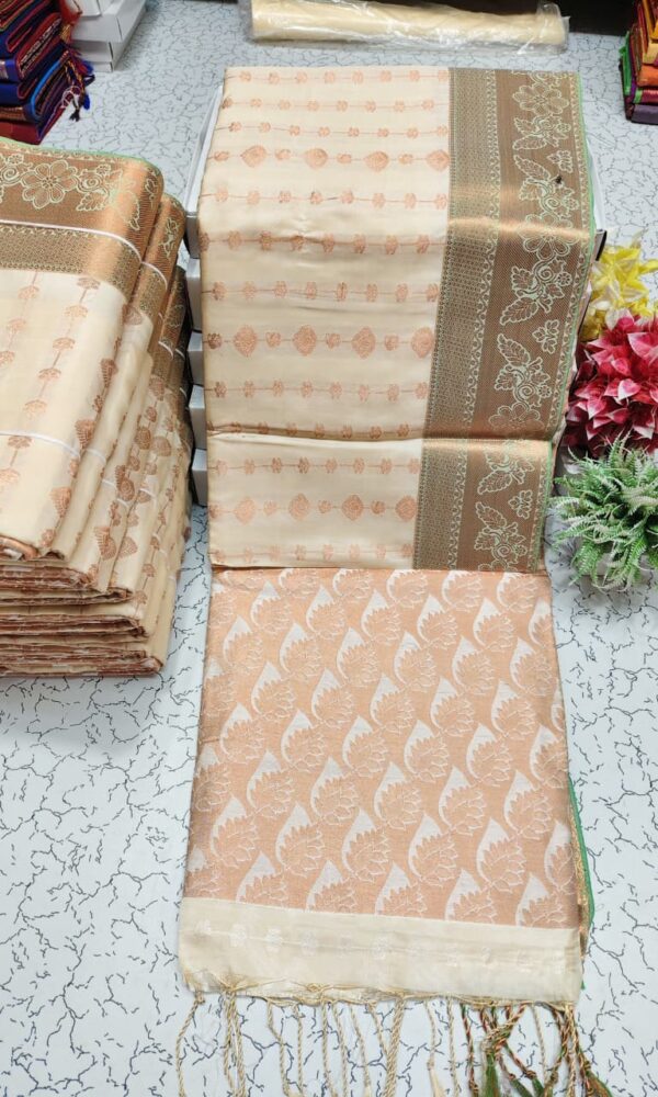 Kanchipuram Half and half Soft Silk Sarees