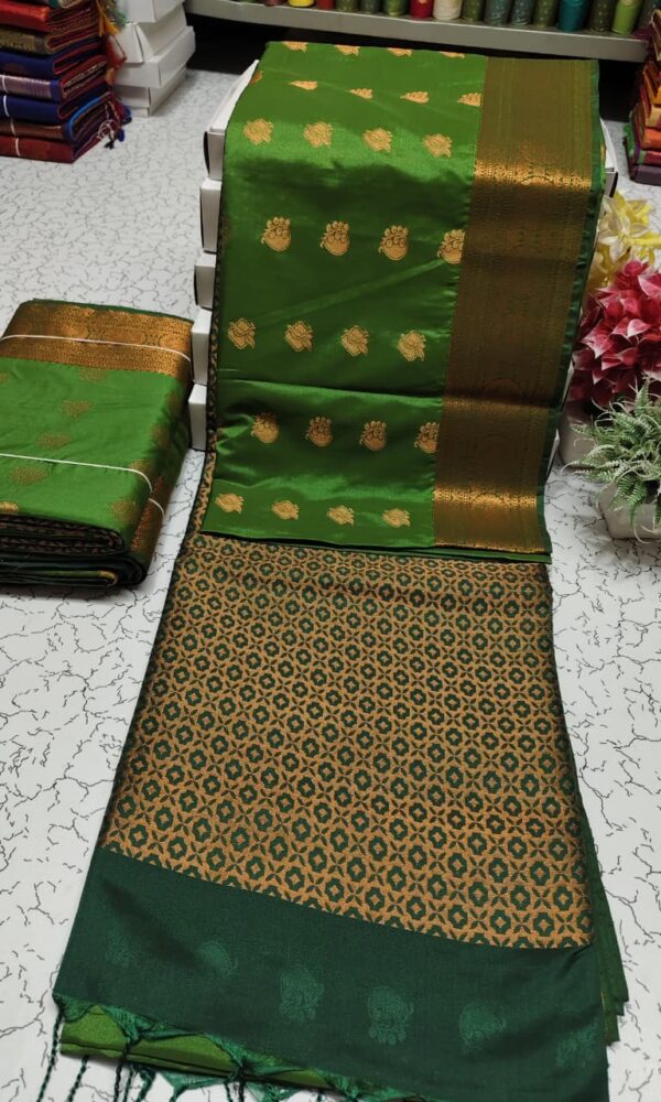 Kanchipuram Half and half Soft Silk Sarees