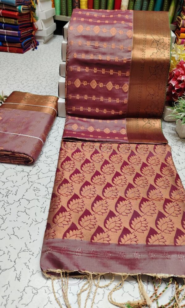 Kanchipuram Half and half Soft Silk Sarees