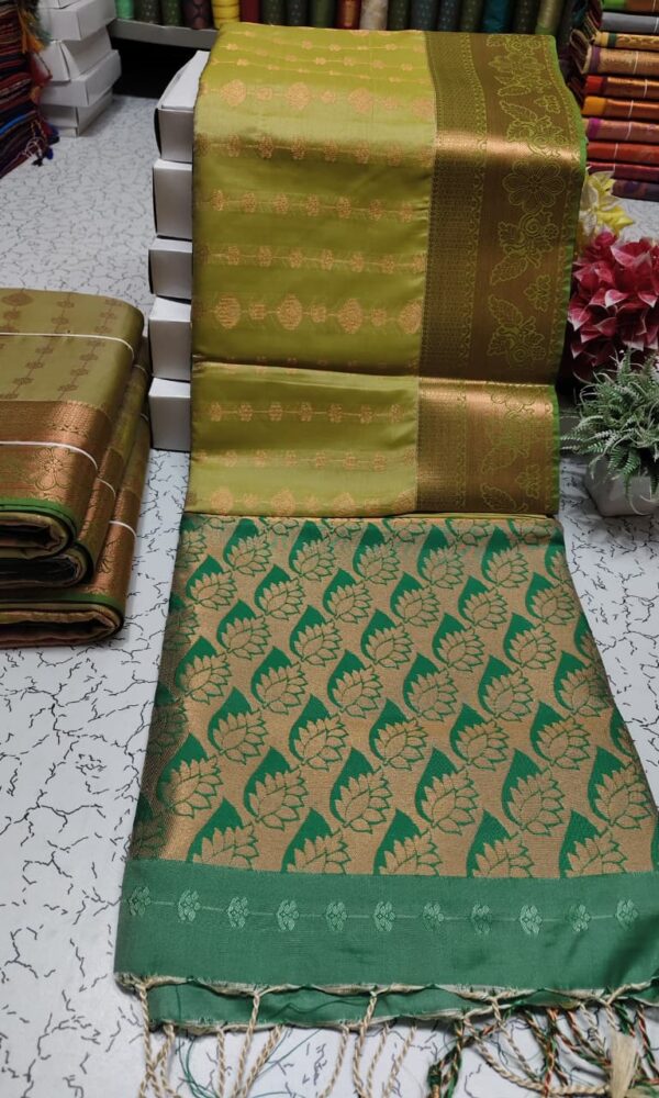 Kanchipuram Half and half Soft Silk Sarees
