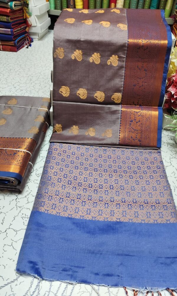Kanchipuram Half and half Soft Silk Sarees