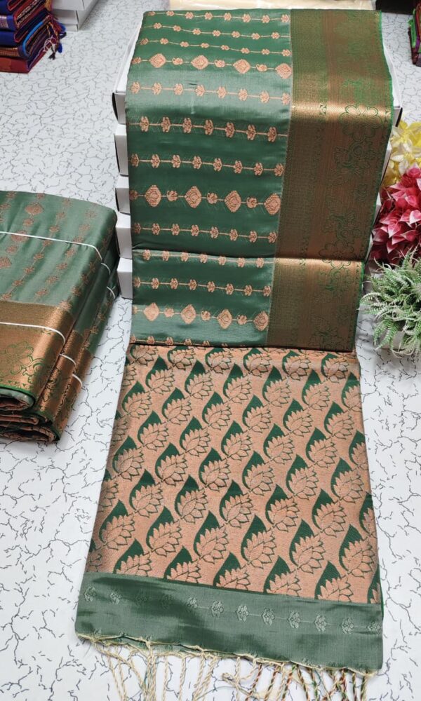 Kanchipuram Half and half Soft Silk Sarees