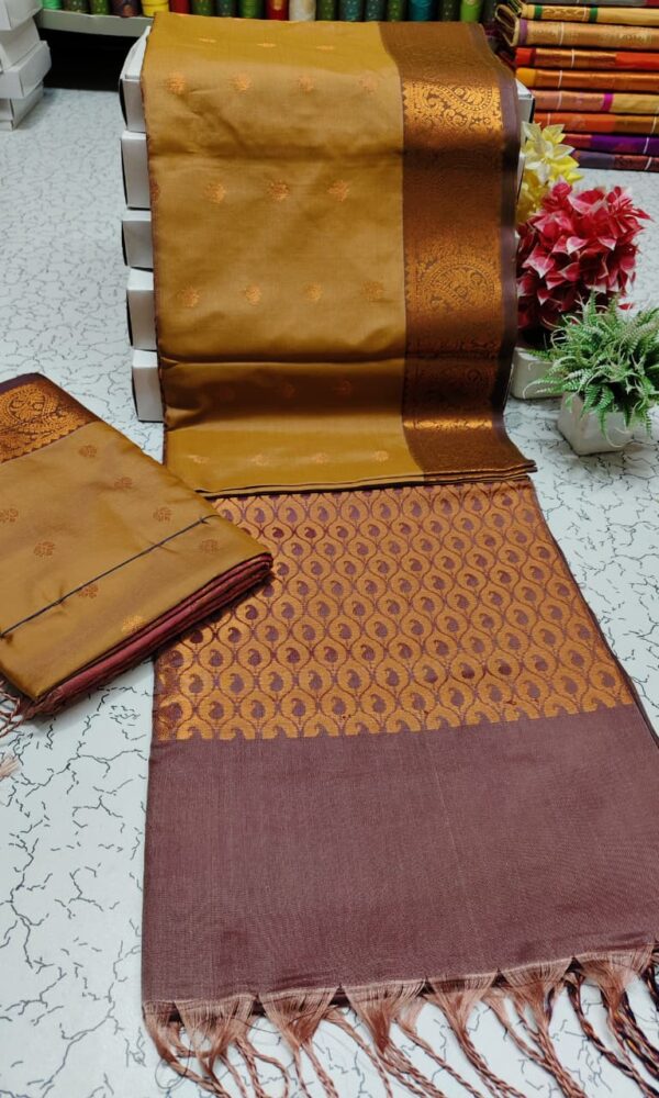 Kanchipuram Half and half Soft Silk Sarees