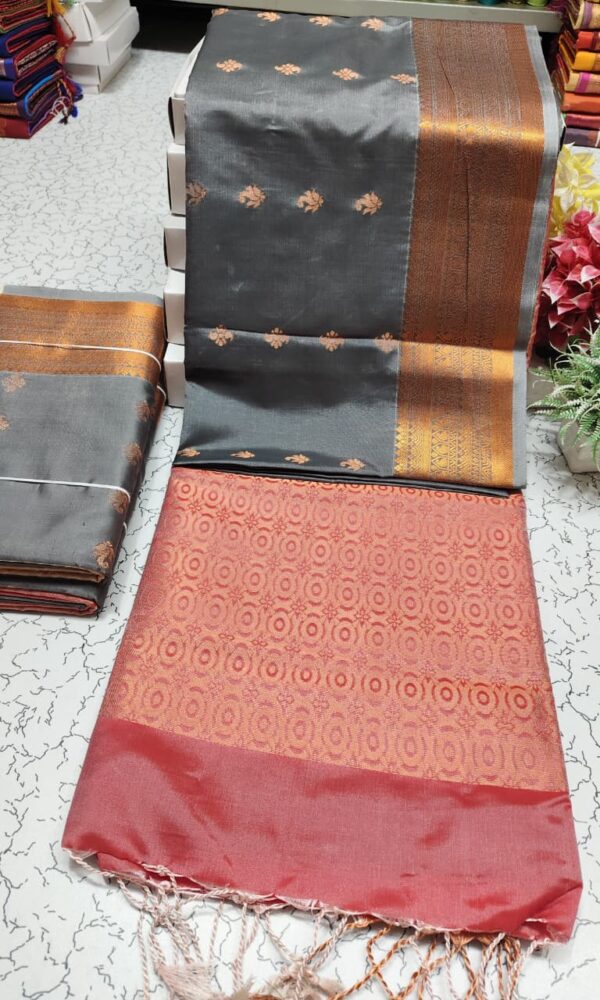 Kanchipuram Half and half Soft Silk Sarees
