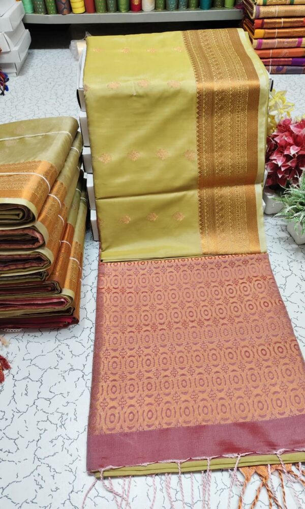 Kanchipuram Half and half Soft Silk Sarees