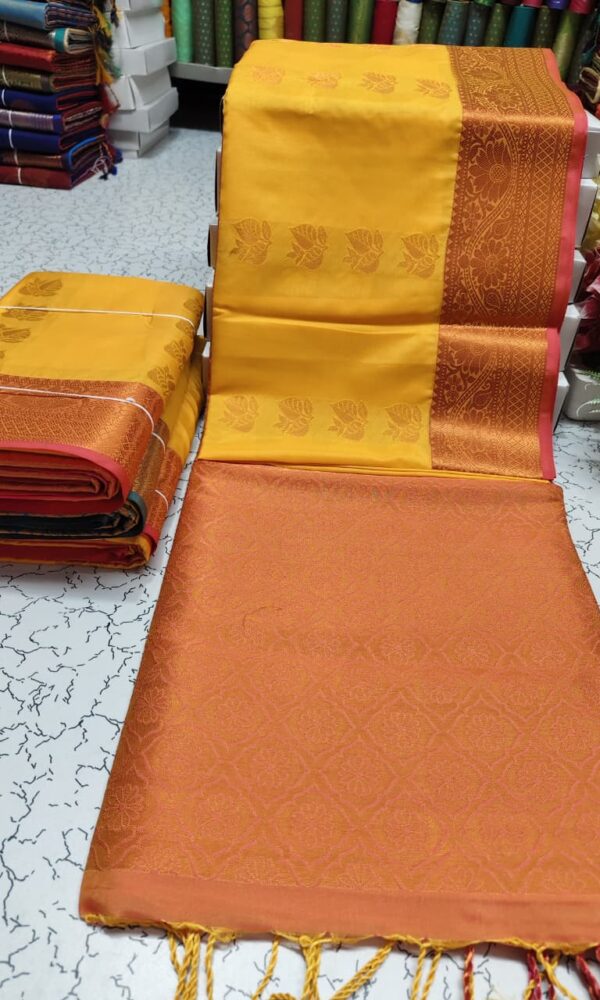 Kanchipuram Half and half Soft Silk Sarees