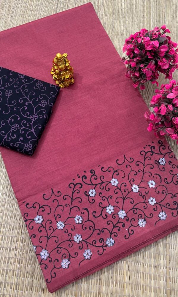 South cotton block-printed sarees