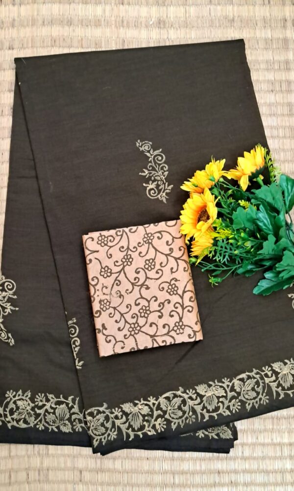 South cotton block-printed sarees