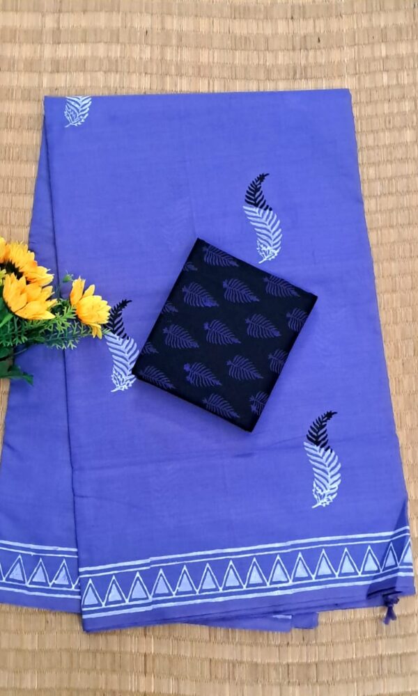 South cotton block-printed sarees