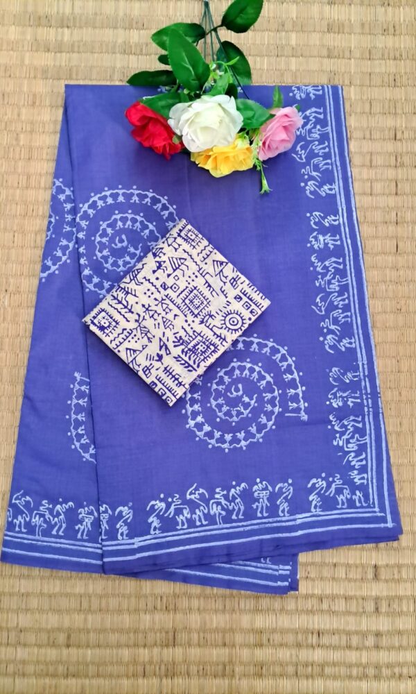 South cotton block-printed sarees