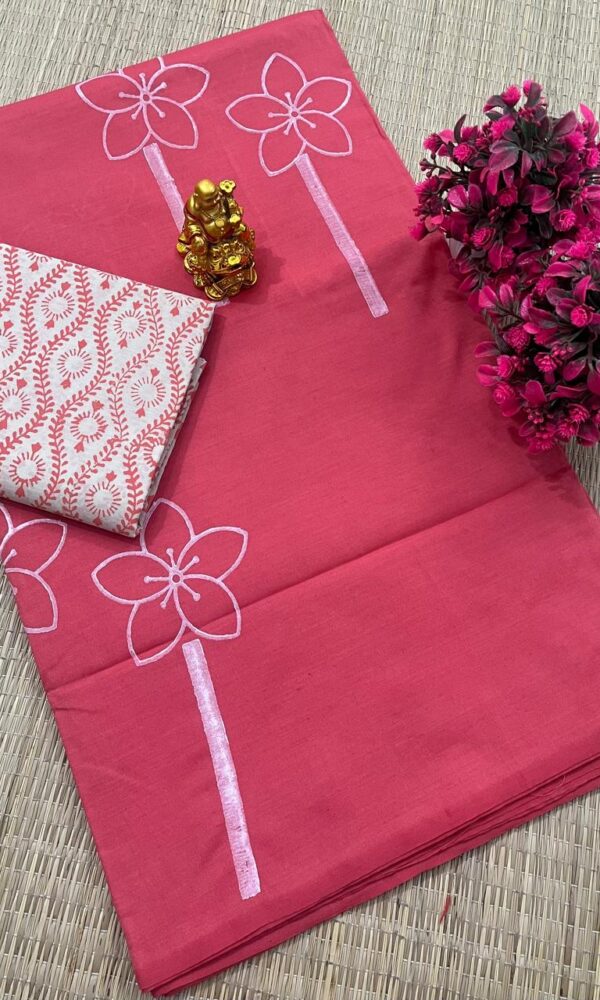 South cotton block-printed sarees