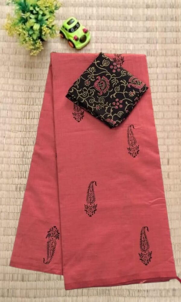 South cotton block-printed sarees