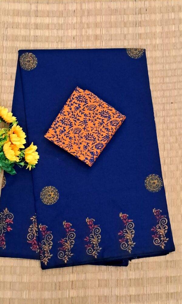South cotton block-printed sarees