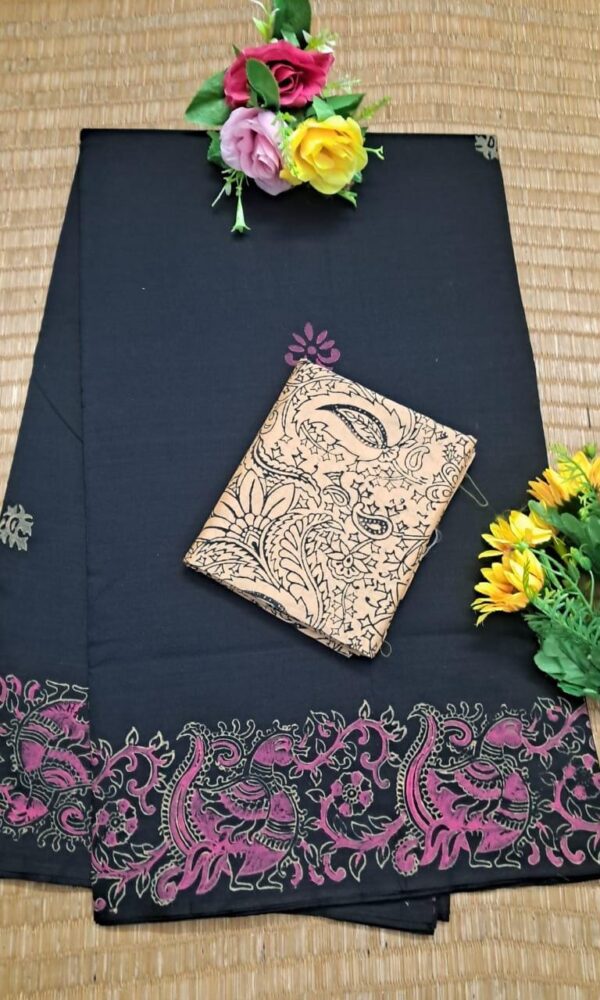 South cotton block-printed sarees