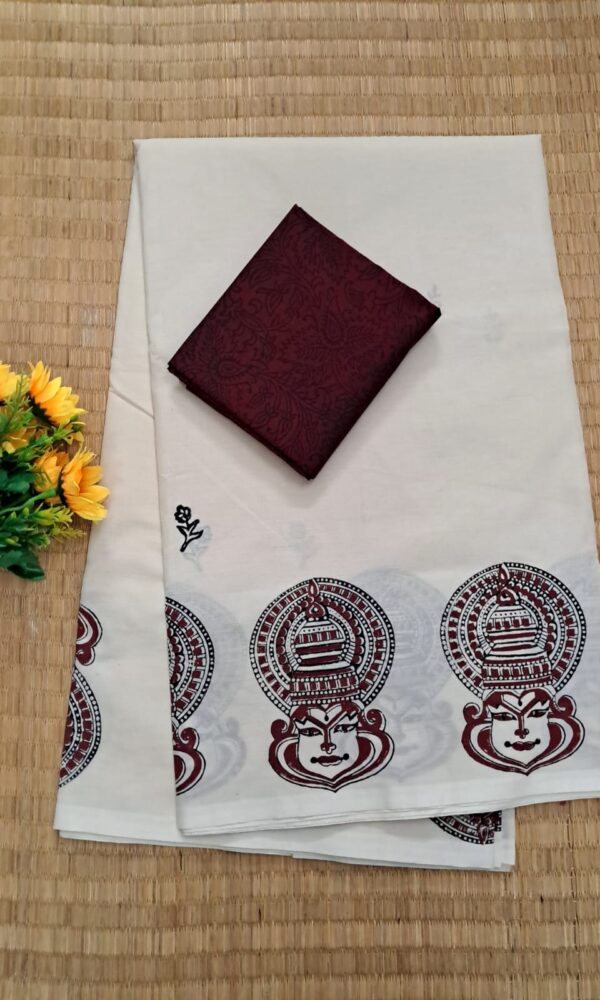 South cotton block-printed sarees