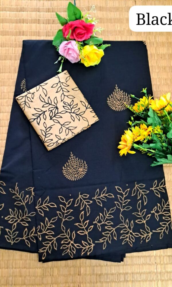 South cotton block-printed sarees
