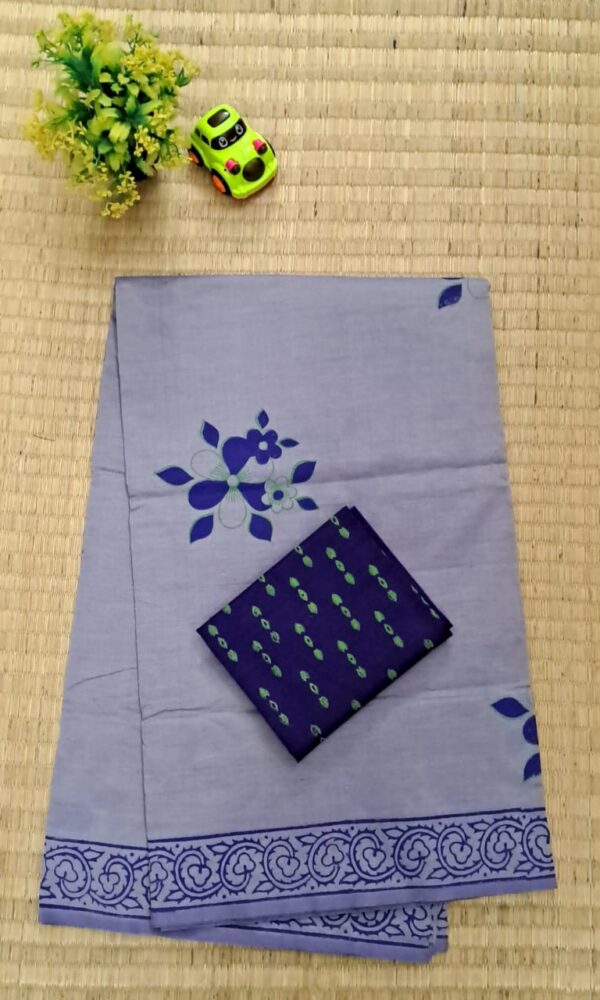 South cotton block-printed sarees
